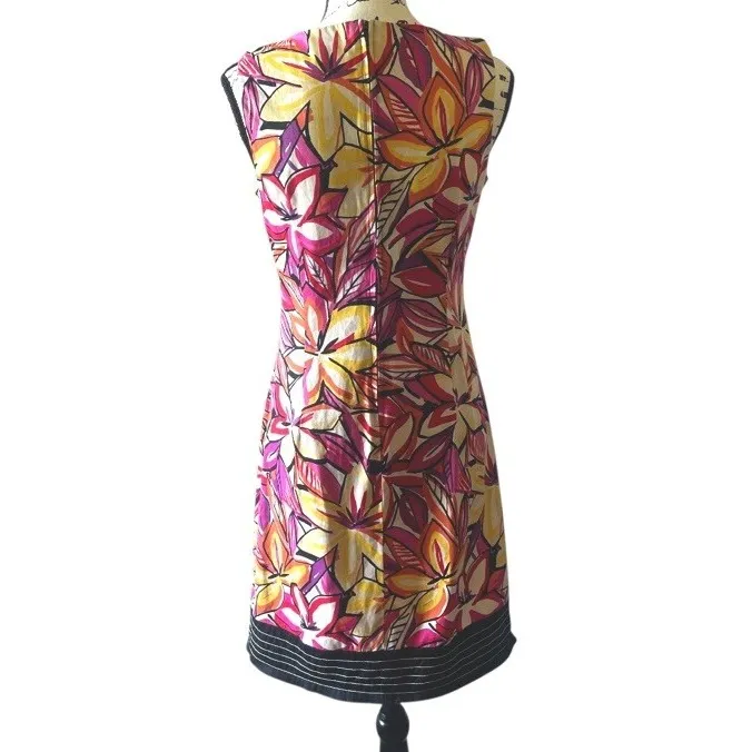 dBy Ltd.‎ Multicolor Floral Print Sleeveless Sheath Y2K Dress Women's 6 - Image 4