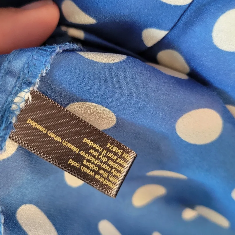 Outback Red blue polka dot blouse size xl - Image 8