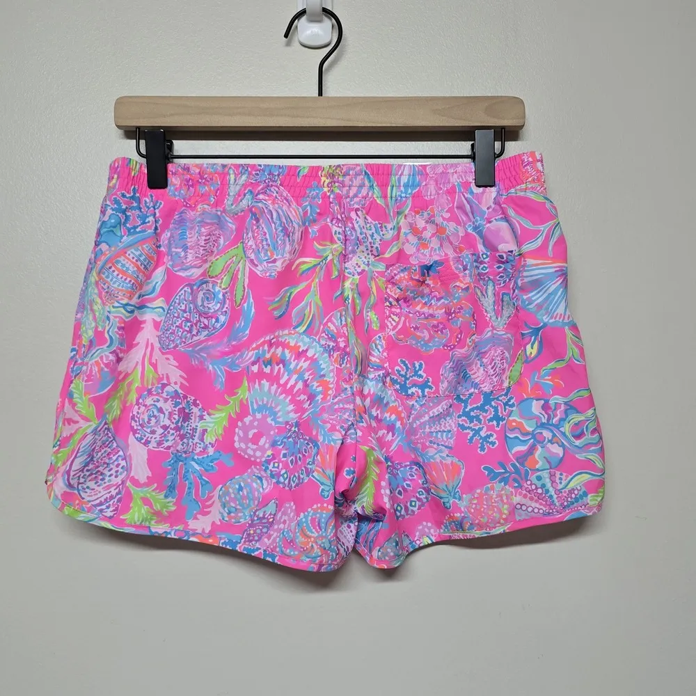 Lilly Pulitzer Ocean Trail‎ Lined Shorts Sz Small Shell Me Something Good Beach - Image 4
