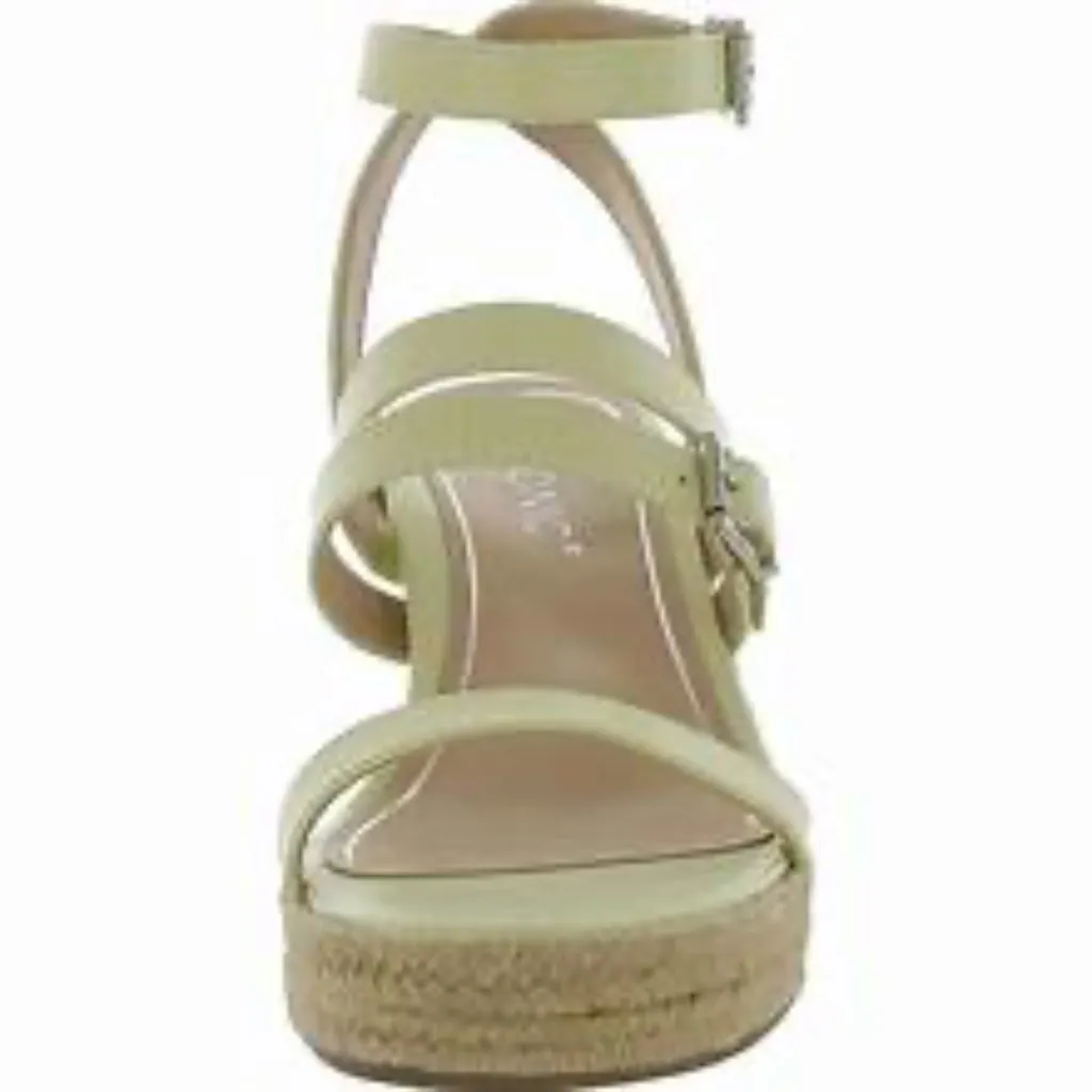 Vionic Sabina pale lime green leather wedge sandals - Image 2