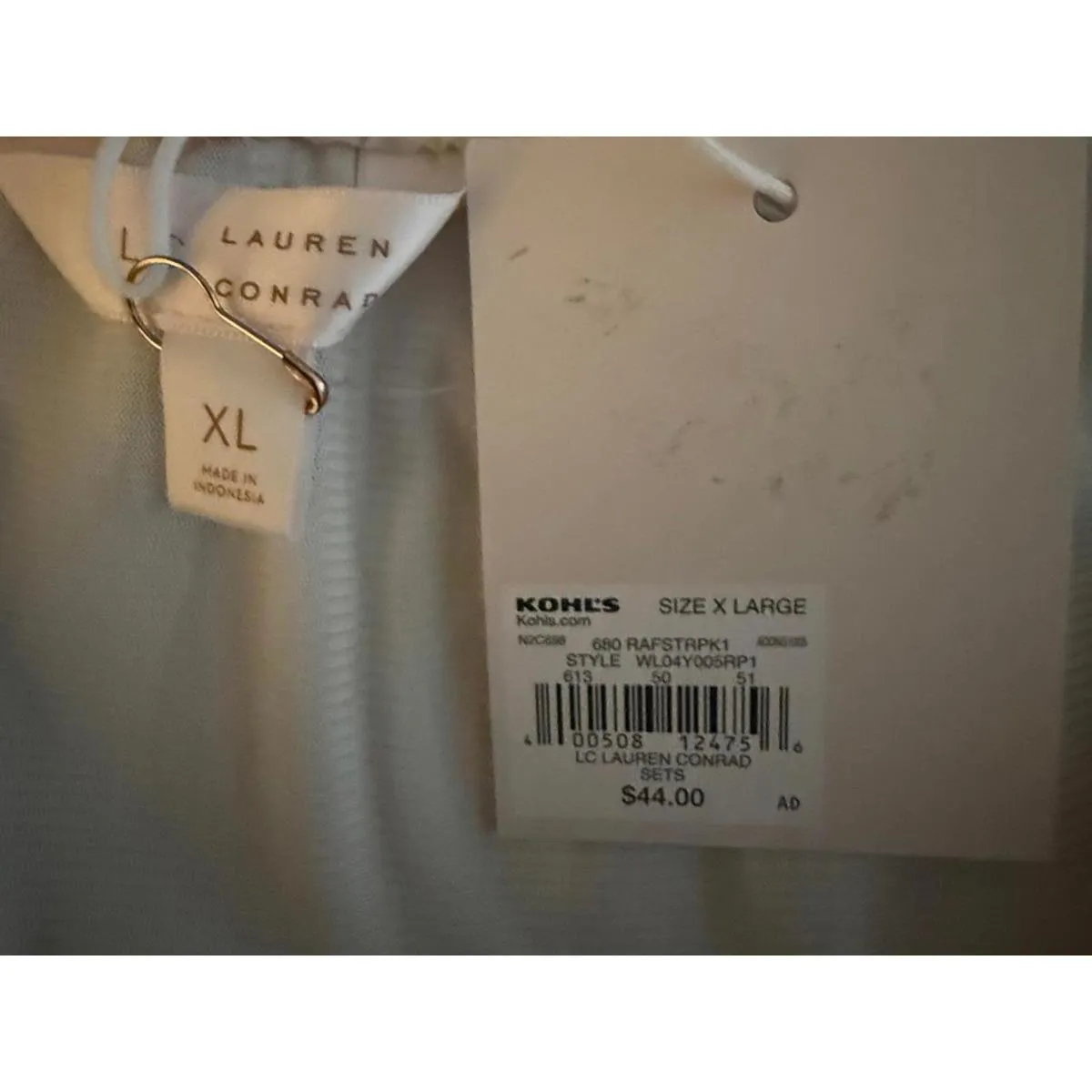 NEW Lauren Conrad Skirt Size XL Extra Large Mini Peach White Stripes Peplum Orange - Image 6