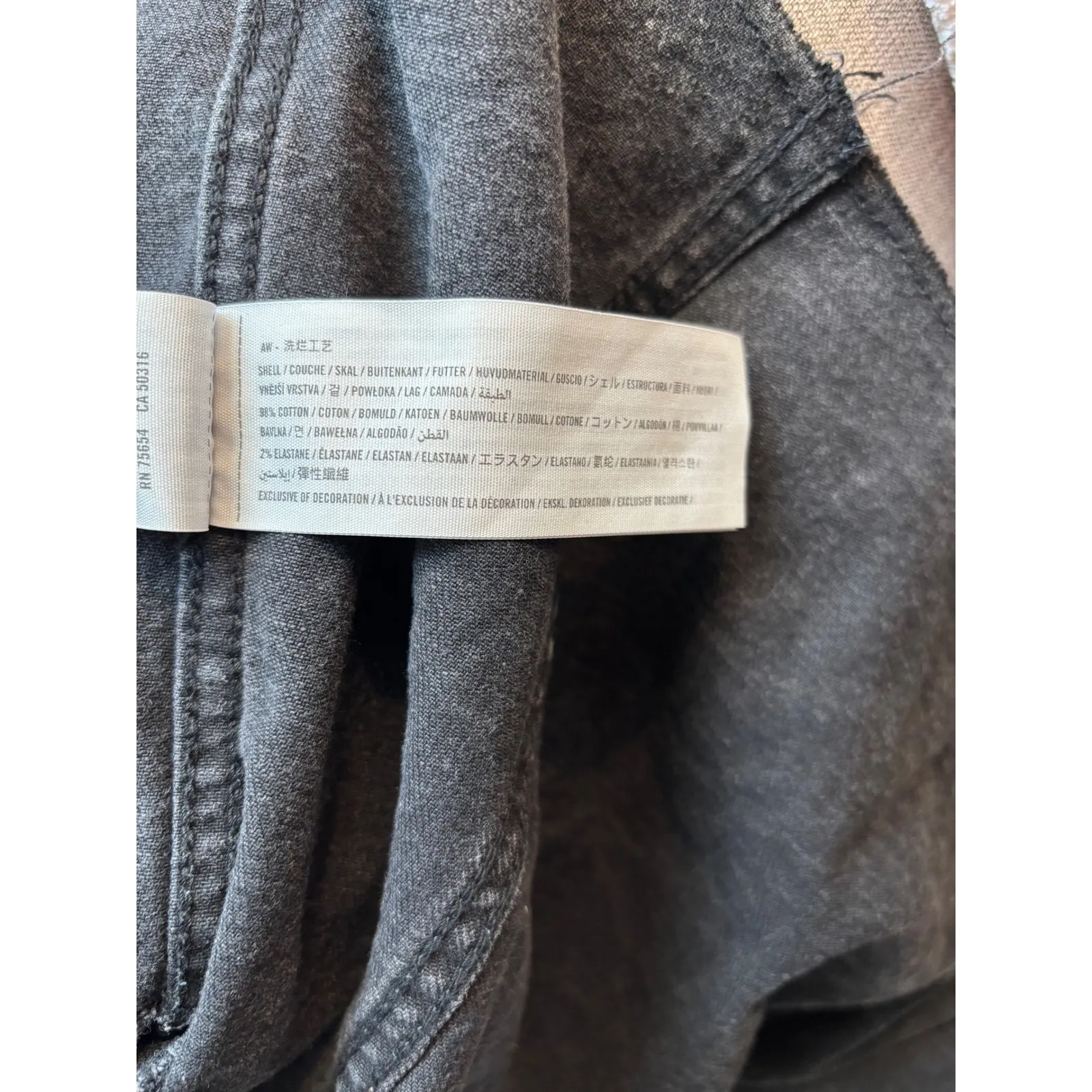 Hollister Black Wash Cropped Denim Jacket | Frayed Hem | Size Small MSRP $100 - Image 3