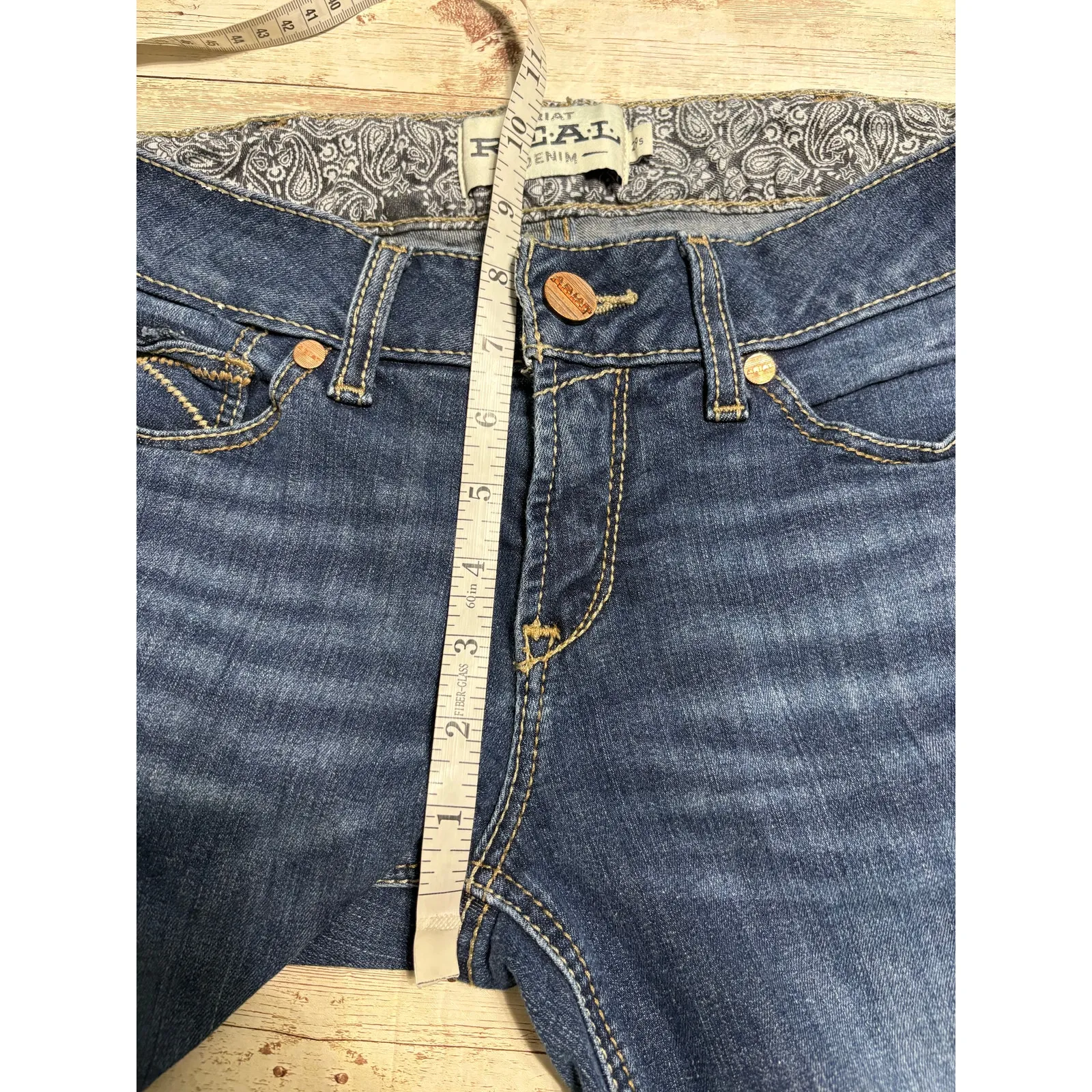 Ariat R.E.A.L Octavia Straight Jeans Women's Size 29S Short Blue Denim Western - Image 7