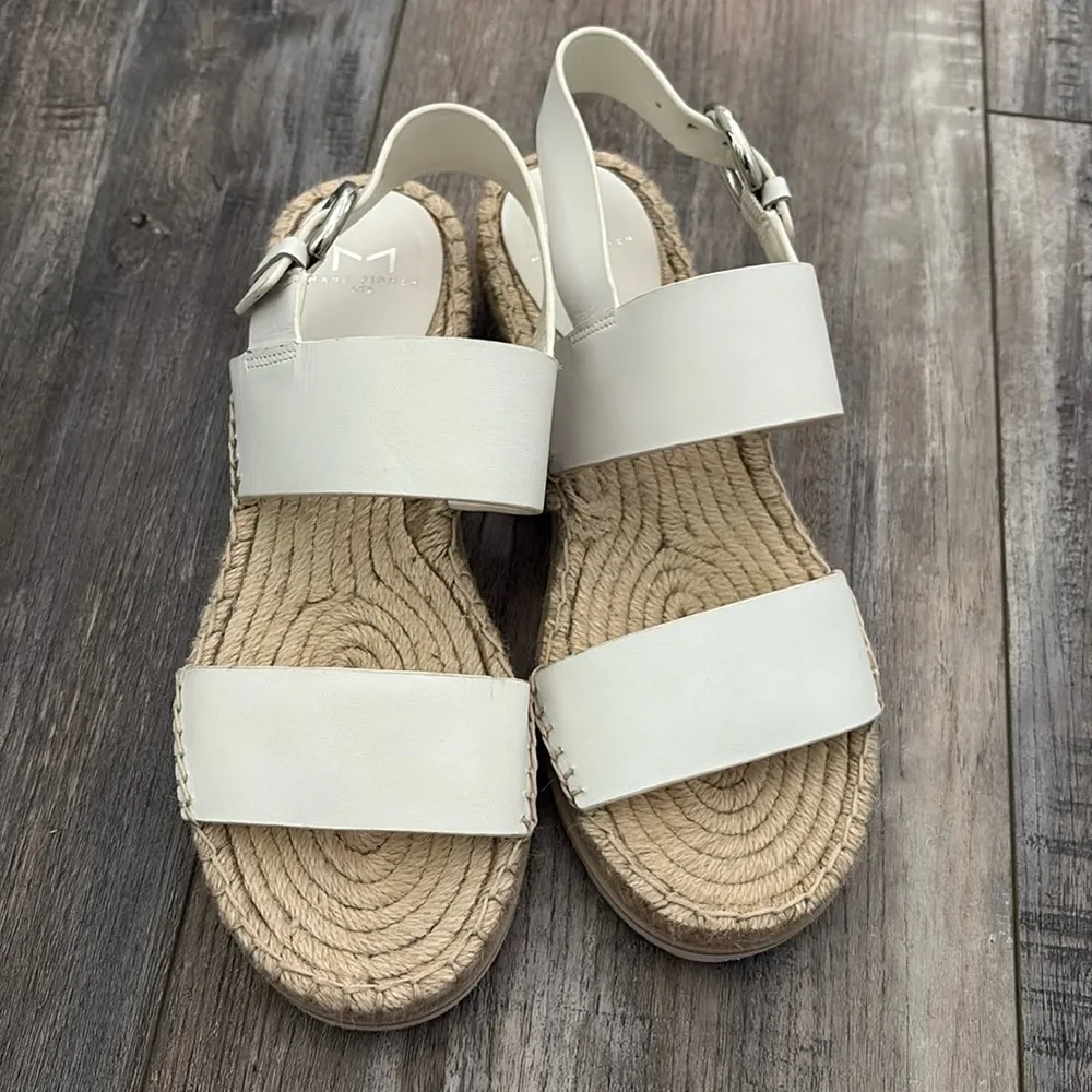 Marc Fisher LTD Phebe 2 White Espadrille Sandal 8M - Image 4