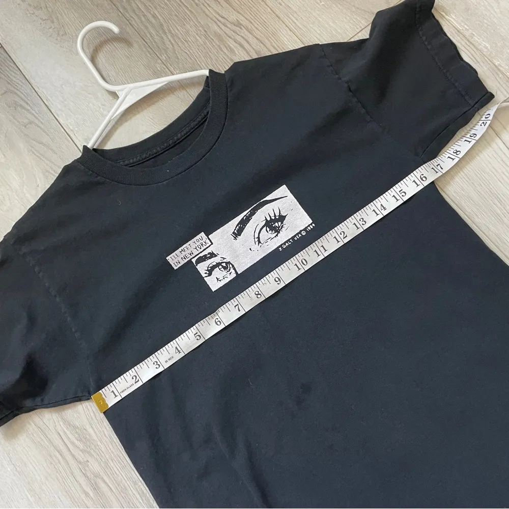 Brandy Melville Tshirt meet you in new york 1984 womens Black (one size) indie - Image 3