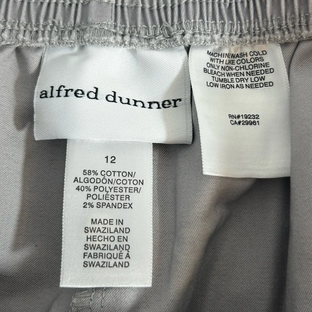 Alfred Dunner Grey Flat Front Pants Size 12 - Image 4