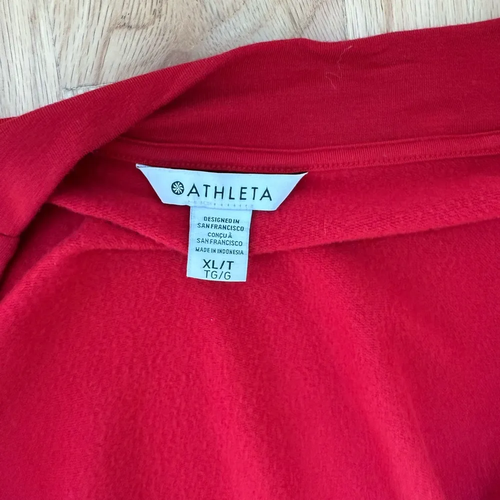 Athleta Women's Purana V-Neck Wrap Cardigan Sweatshirt Size XL Candy Red - Image 4