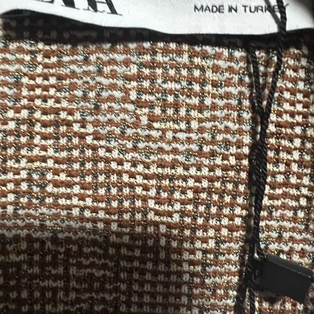 Zara Special Addition 3/4 Sleeve Jacquard Open Front Coat, NWT - Image 8