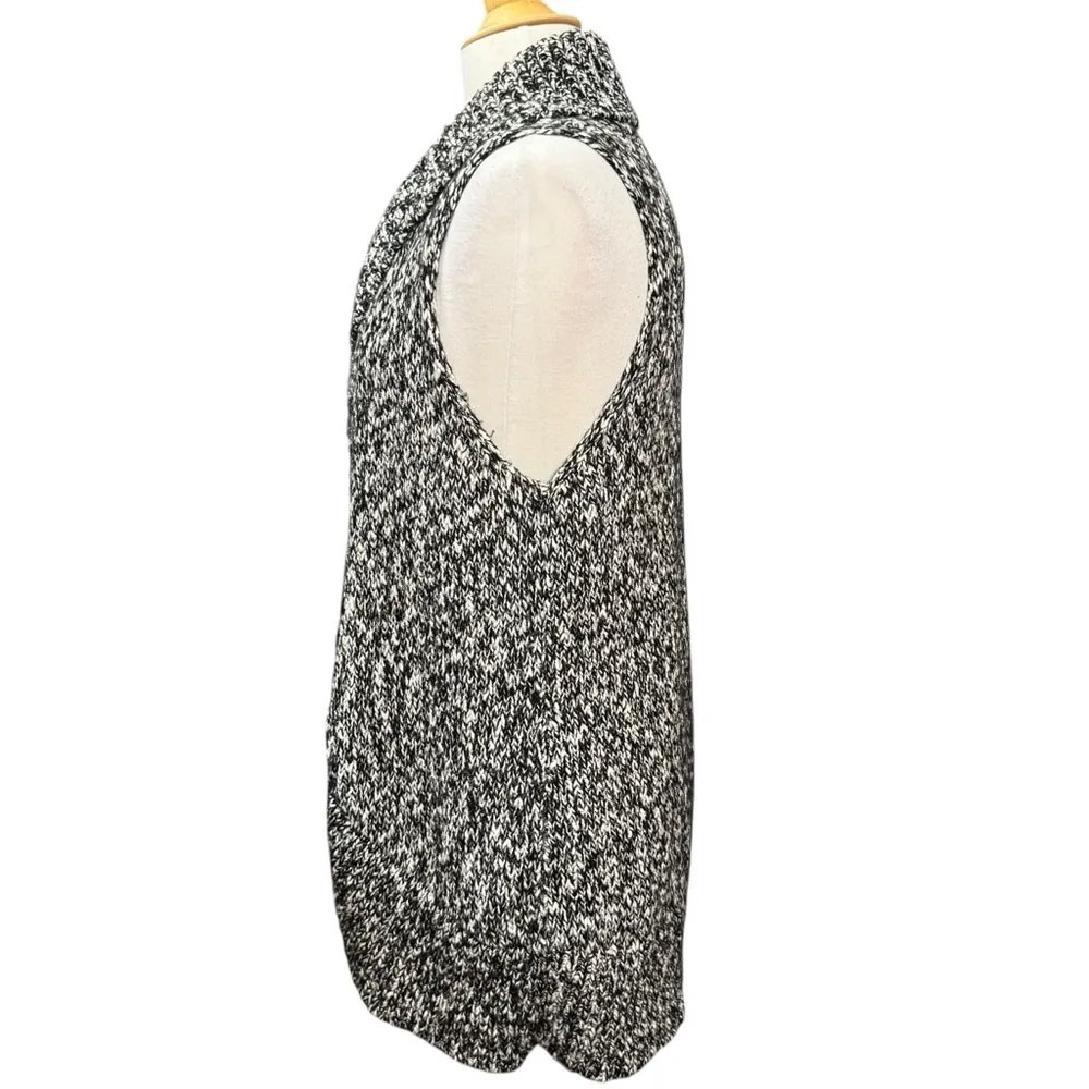 Chico's Sweater Vest Size M Black White - Image 6