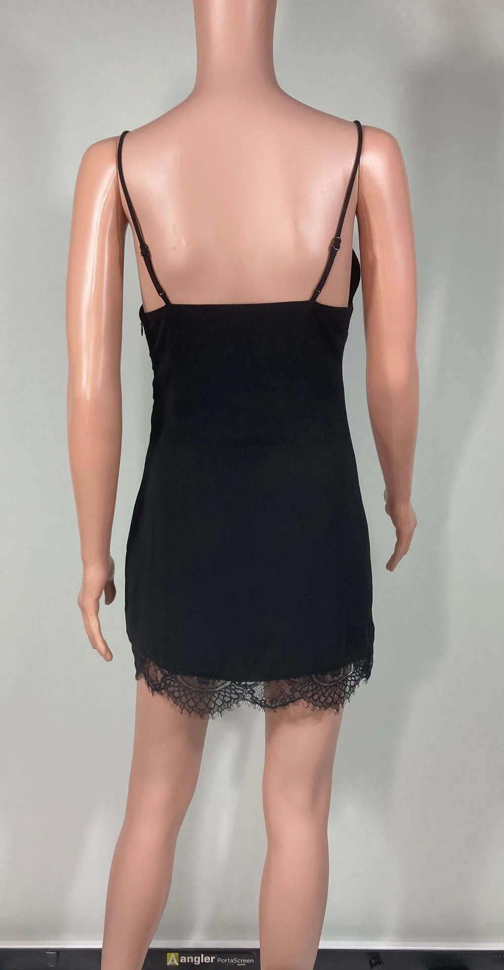 Gigi Lace Hem Dress Black XS - Image 6