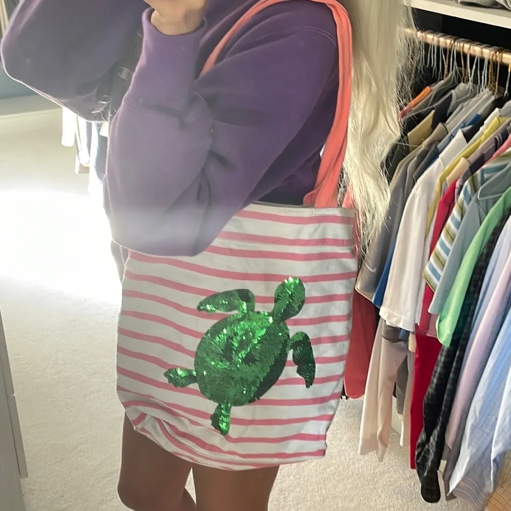 🥹💞😍 Most Adorable y2k Pink / White Turtle Sequined Shoulder Bag - Image 2