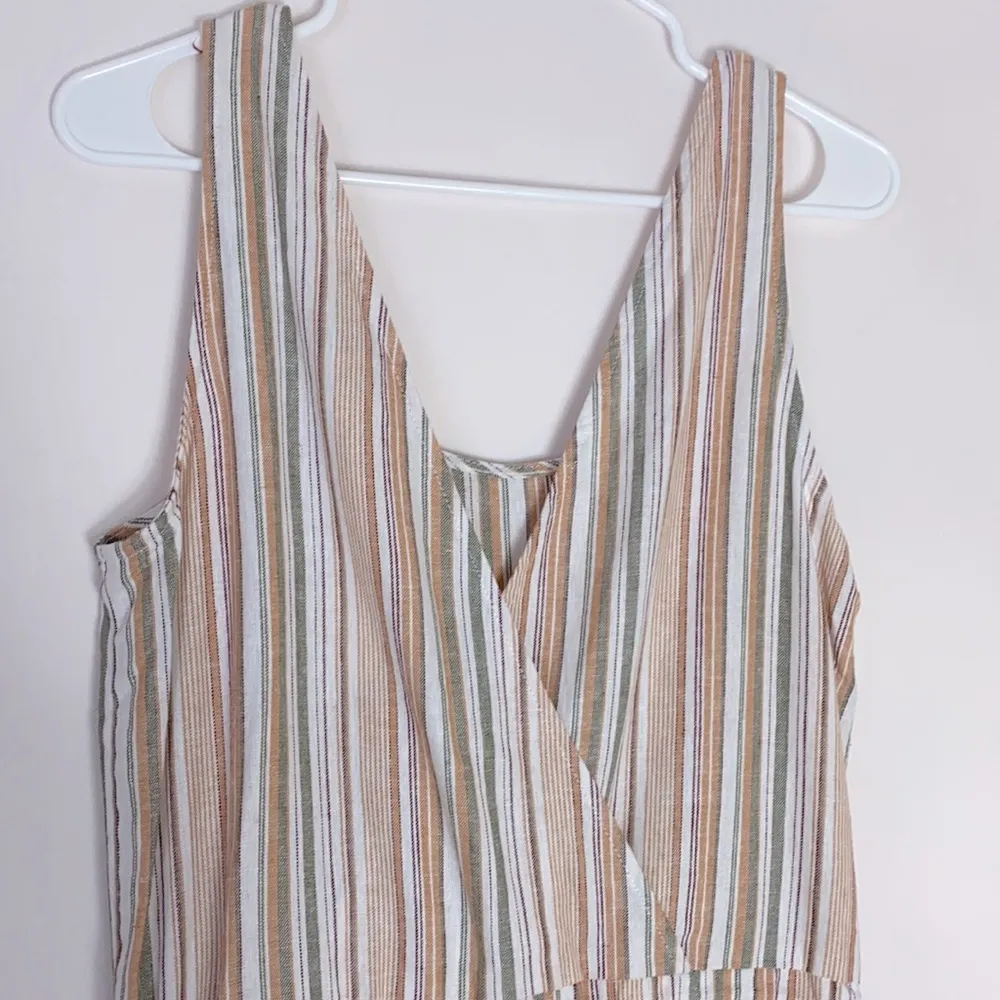 Drew striped linen blend sleeveless jumpsuit S - Image 4