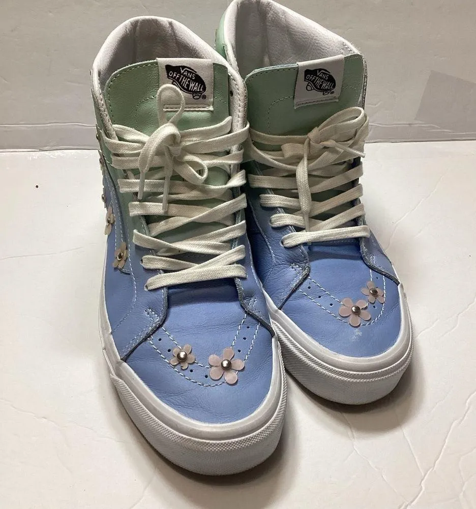 Vans Women's/ unisex  Blue High-Top Sneakers collab with sandy Liang - Image 4