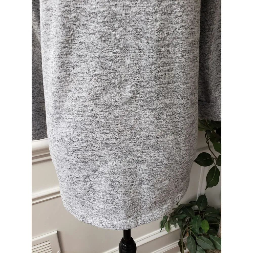 Louise Price Tunic Sweater Women's 1X Gray Knit Polyester Long Sleeve Cowl Neck - Image 5