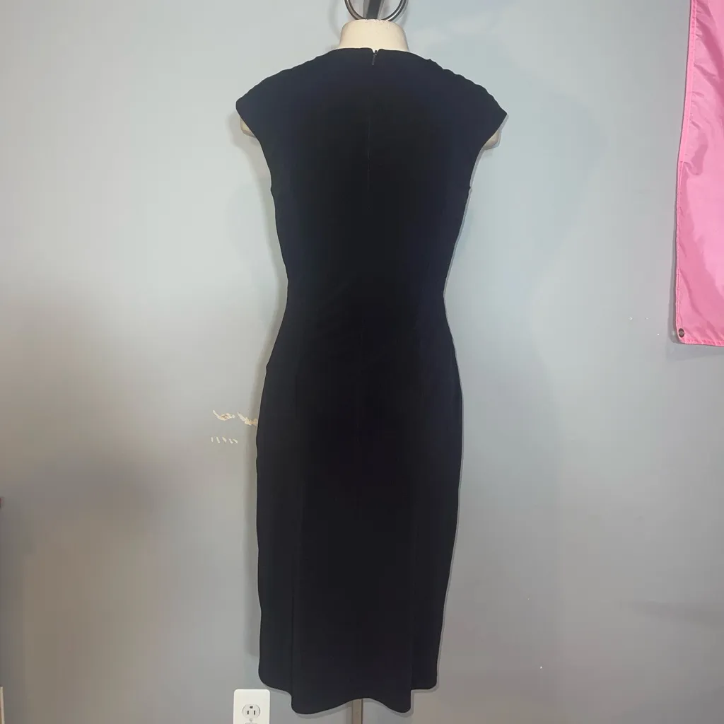 Jax black faux wrap dress cocktail elegant glam woman’s size 6 - Image 3