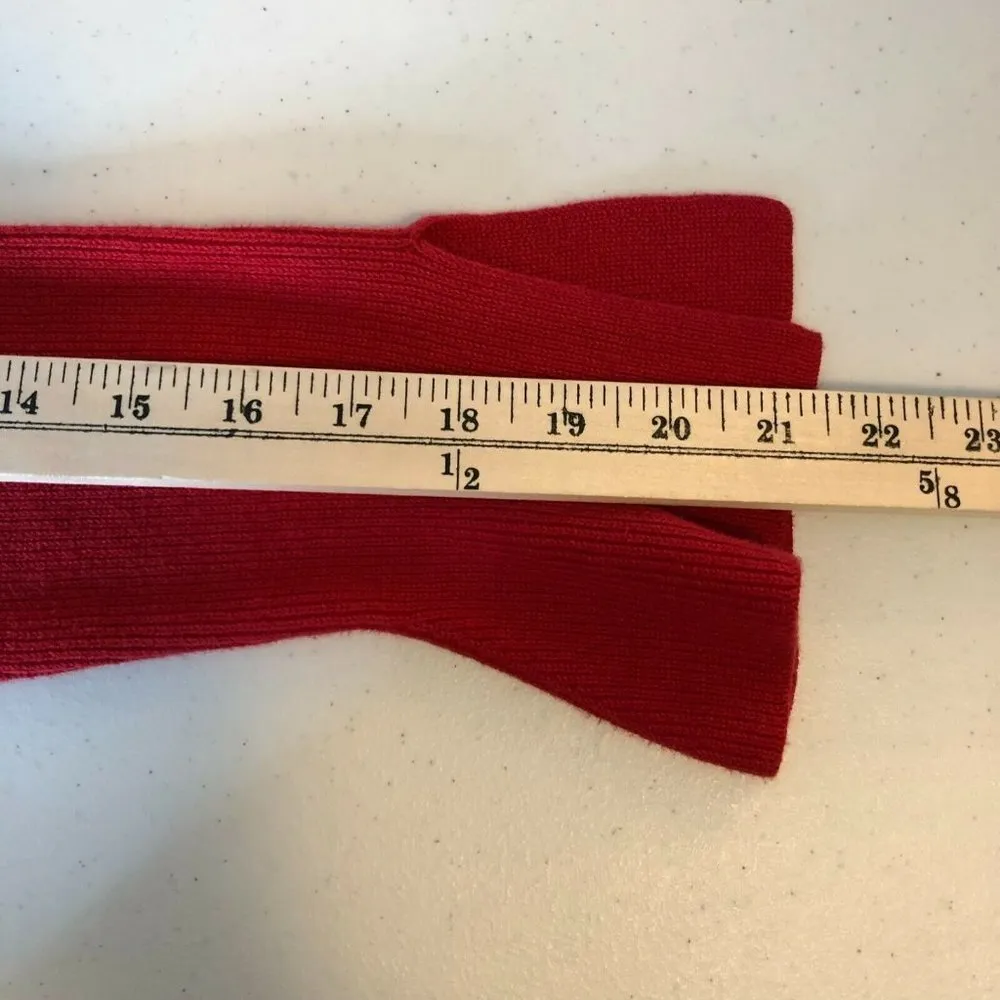 Ann Taylor Loft Womens Sweater Boxy Raglan Bell Sleeve Cotton Blend Knit Red M - Image 6