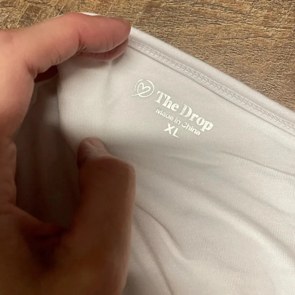 The Drop One Shoulder Top Size XL White - Image 5