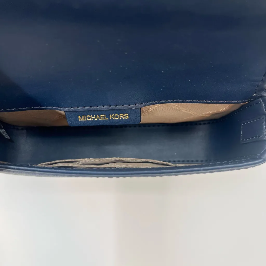Michael Kors Greenwich Extra-Small Saffiano Leather  Crossbody Bag navy blue - Image 6