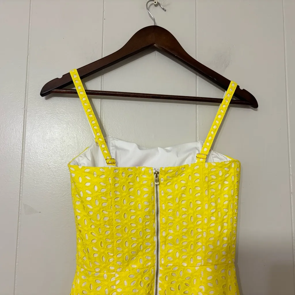 Lilly Pulitzer Yellow Blossom Eyelet Dress Pineapple Juice Flower Petal Size 0 - Image 8