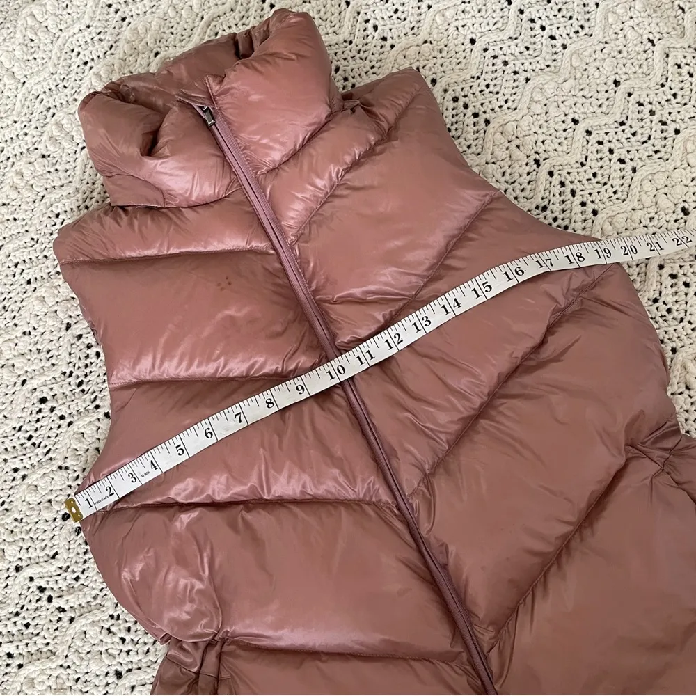 Athleta Lofty Down Vest Puffer Goose Down Dogwood Mauve (Small) - Image 3