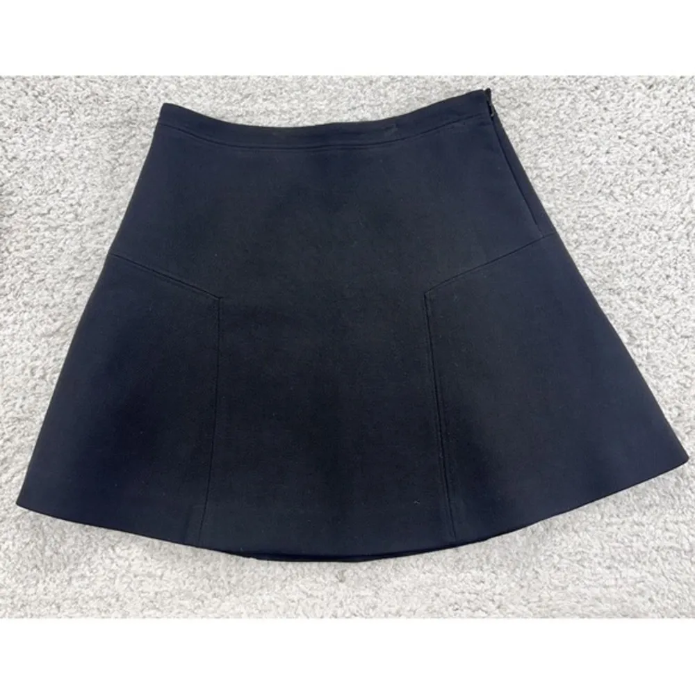 Michael Kors Women's Mini Skirt Black Size 0 A-Line Side Zip Stretch Lined Skirt - Image 7