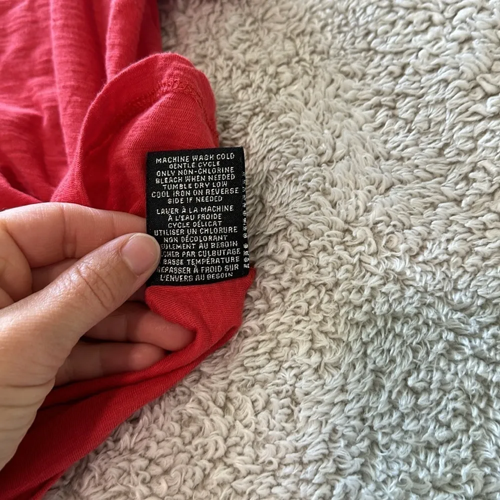 Catherine Malandrino  Women's M Tulip Sleeve Tee Shirt Rose Red Elevated Basic - Image 6