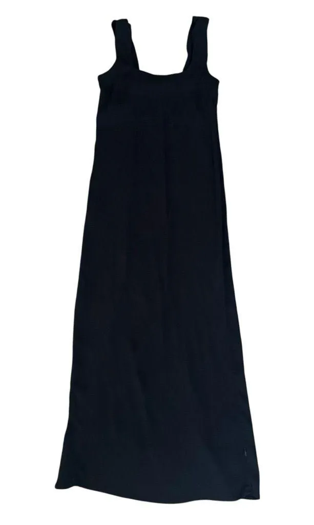 Reformation Women’s Ozzlie Black Square Neck Back Slit Black Sheath Midi Dress 0 - Image 15