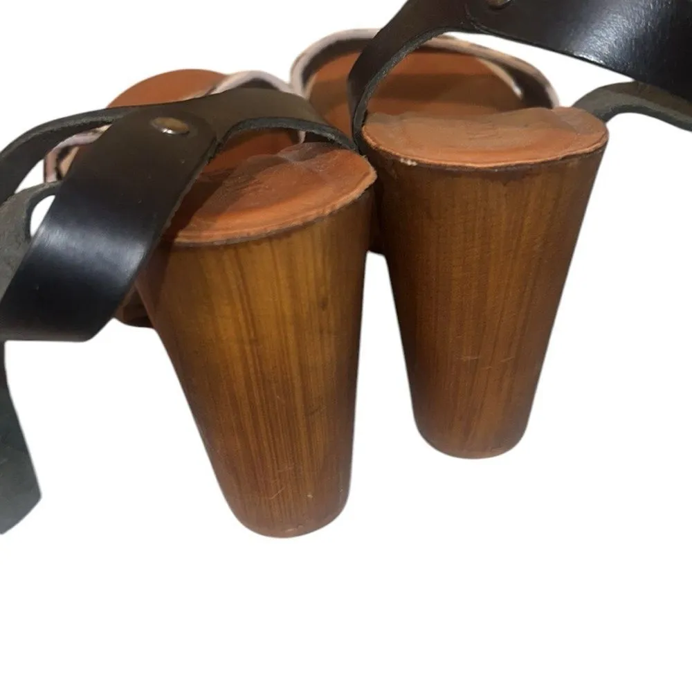 Sesto Meucci Zebra Hairy Calf  Print snd Black Women's Sandals Size 37 - Image 3