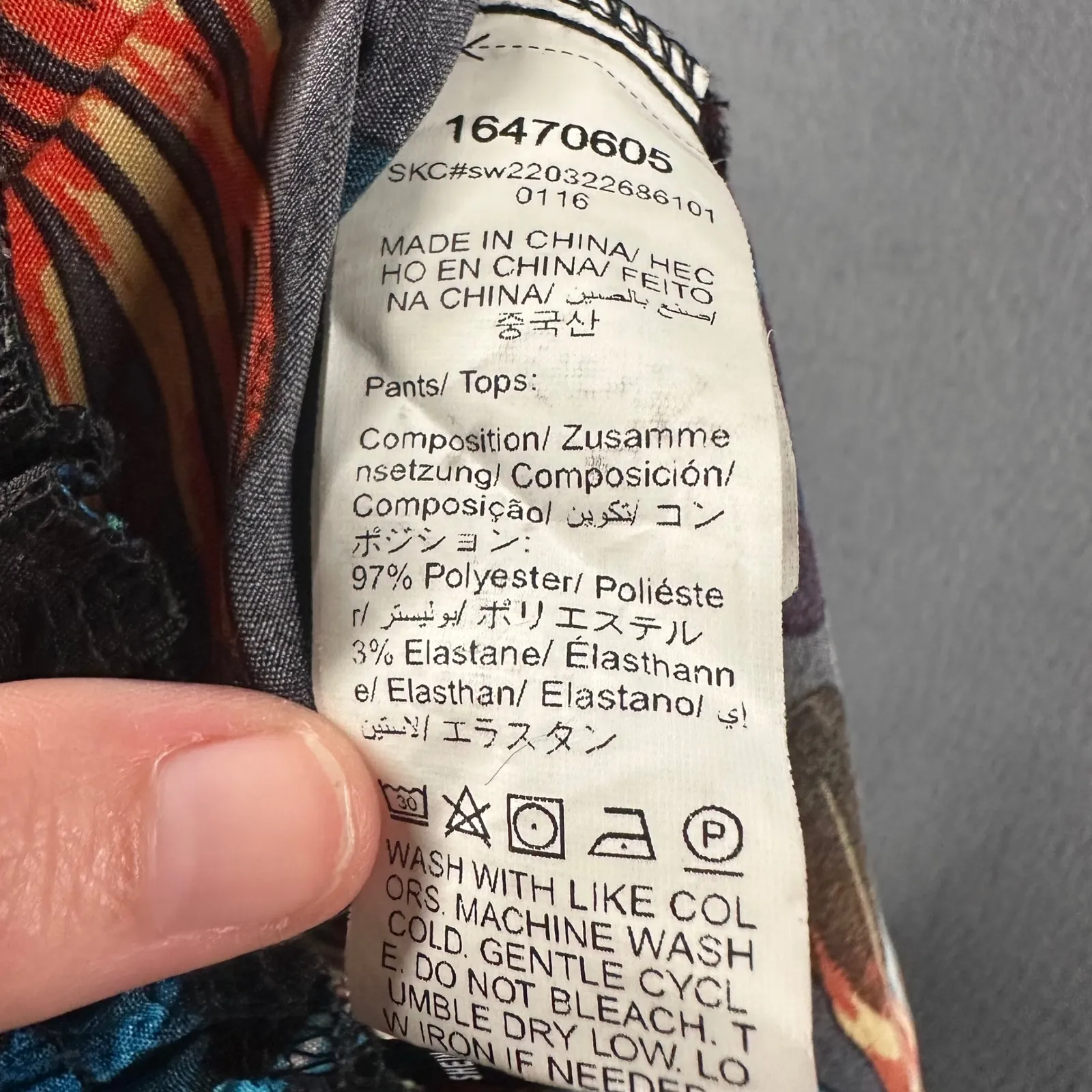 Shein Tropical Print Shorts Womens Medium Black Multicolor Elastic Waist Summer - Image 5