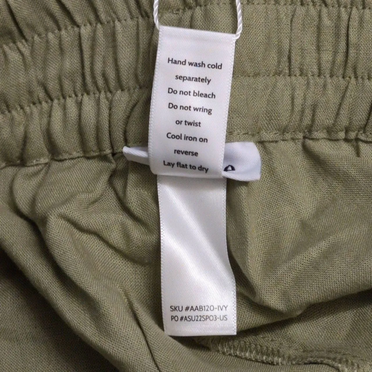 NWT Andie The Pant Ivy Green Elasticized Pockets Comfortable Relaxed Wide Leg M - Image 7