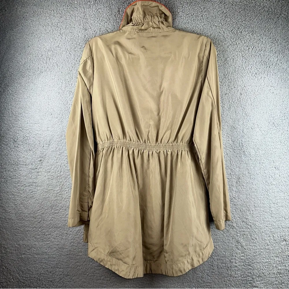 Luii by Anthropologie Jacket Womens Tan Small High Neck Parka Raincoat - Image 3