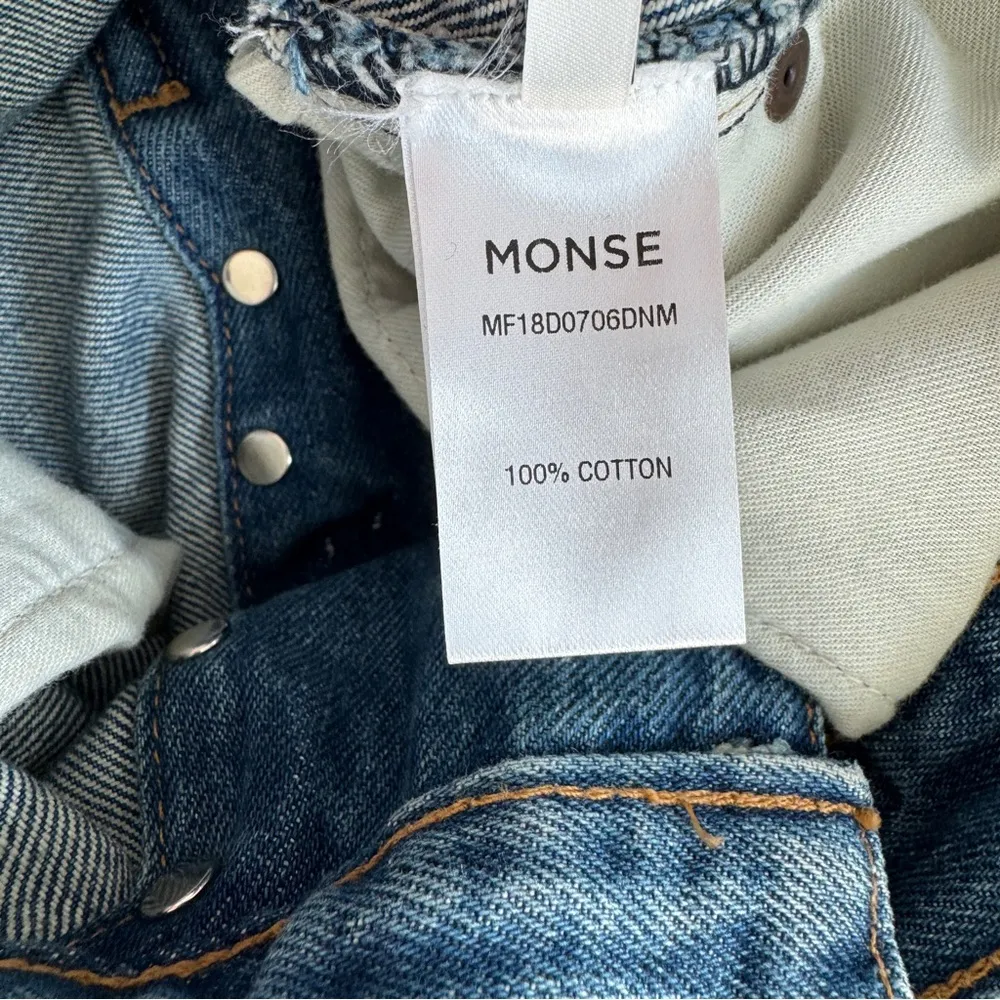 Monse Boyfriend Cropped Jean Mit Weitem Bein Blue Jeans Size 2 NWOT - Image 10