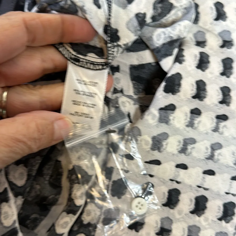 NWT Thakoon Design Nation Womens L Carnaby Street Dotted Shift Dress Black Gray Size L - Image 10