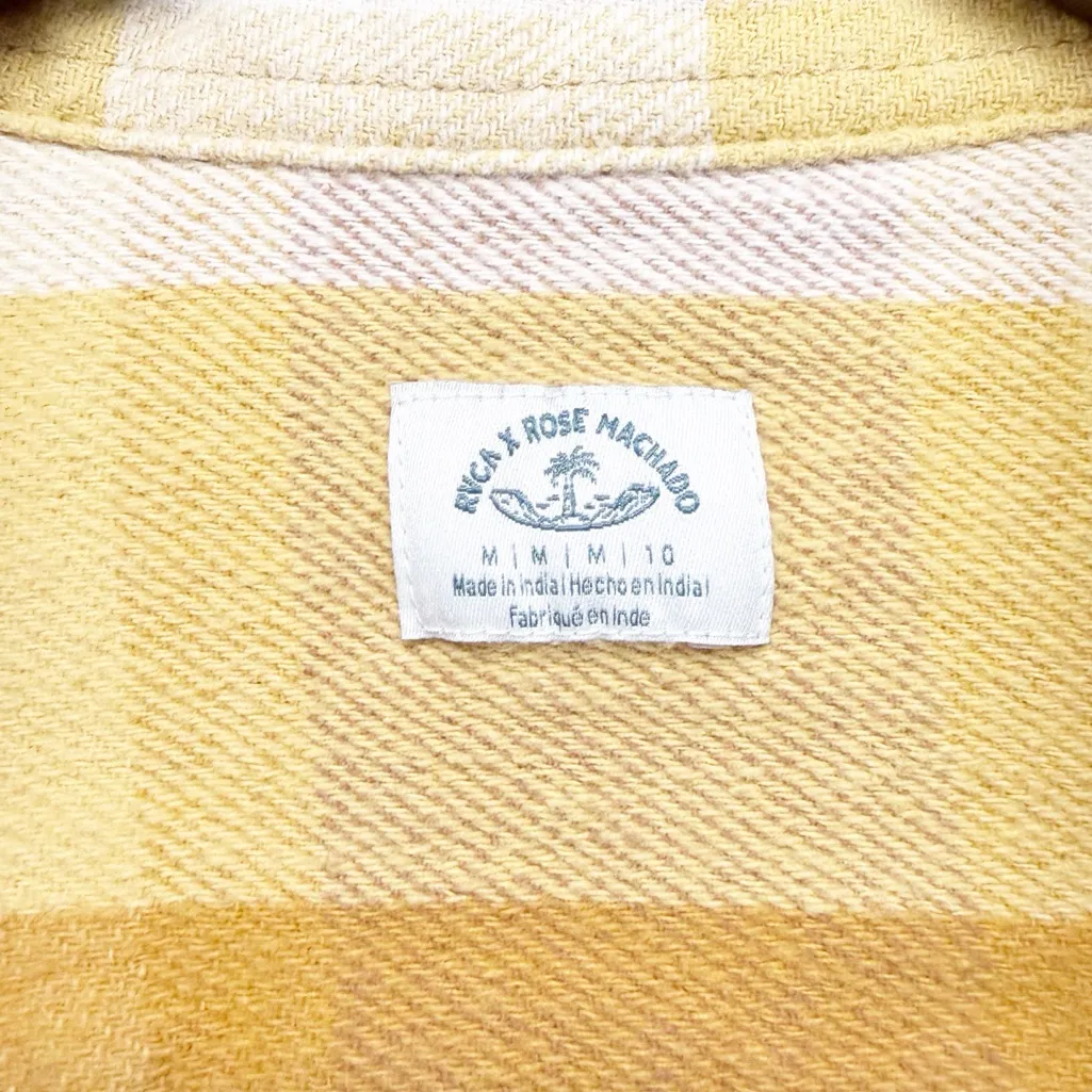 RVCA x Rose Machado Breeze Flannel Shacket Medium - Image 5