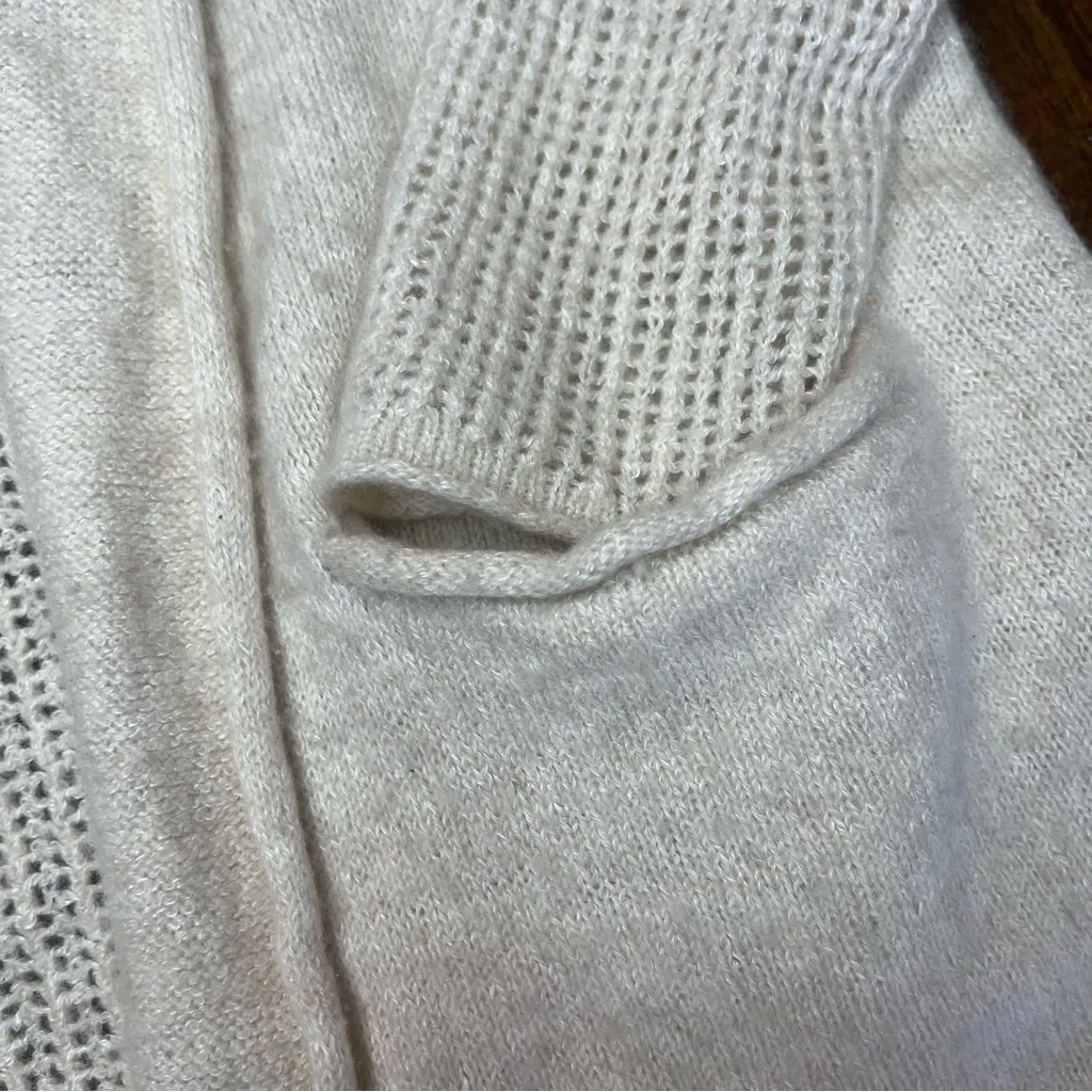 Athleta Women’s Cabrillo Cashmere Linen Open Front Knit Cardigan Sweater Size XS - Image 4