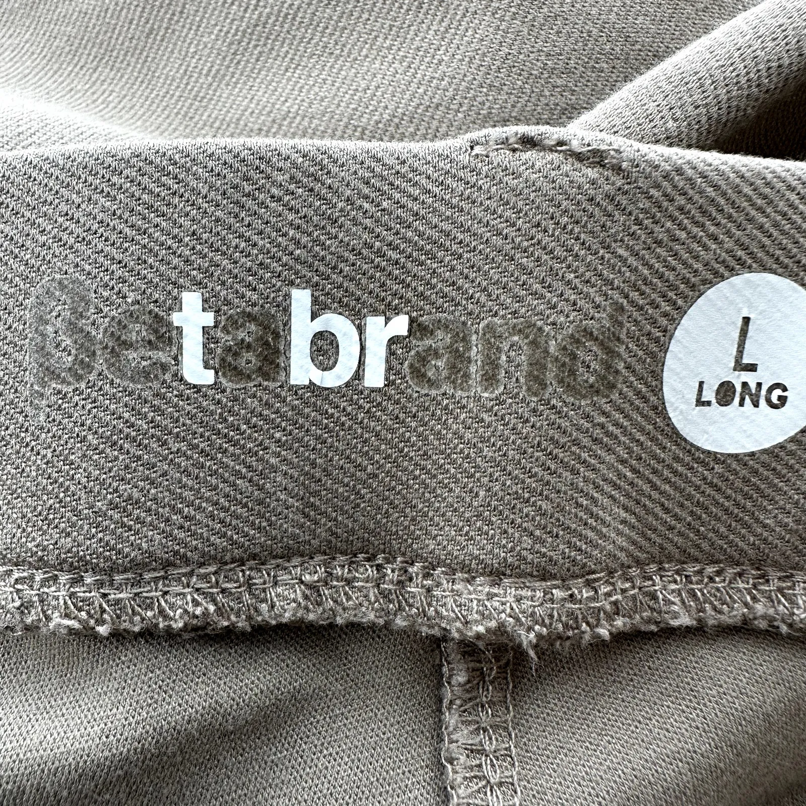 Betabrand Classic Dress Pant Yoga Pant Straight Stretch Mid Rise Beige L Long - Image 3