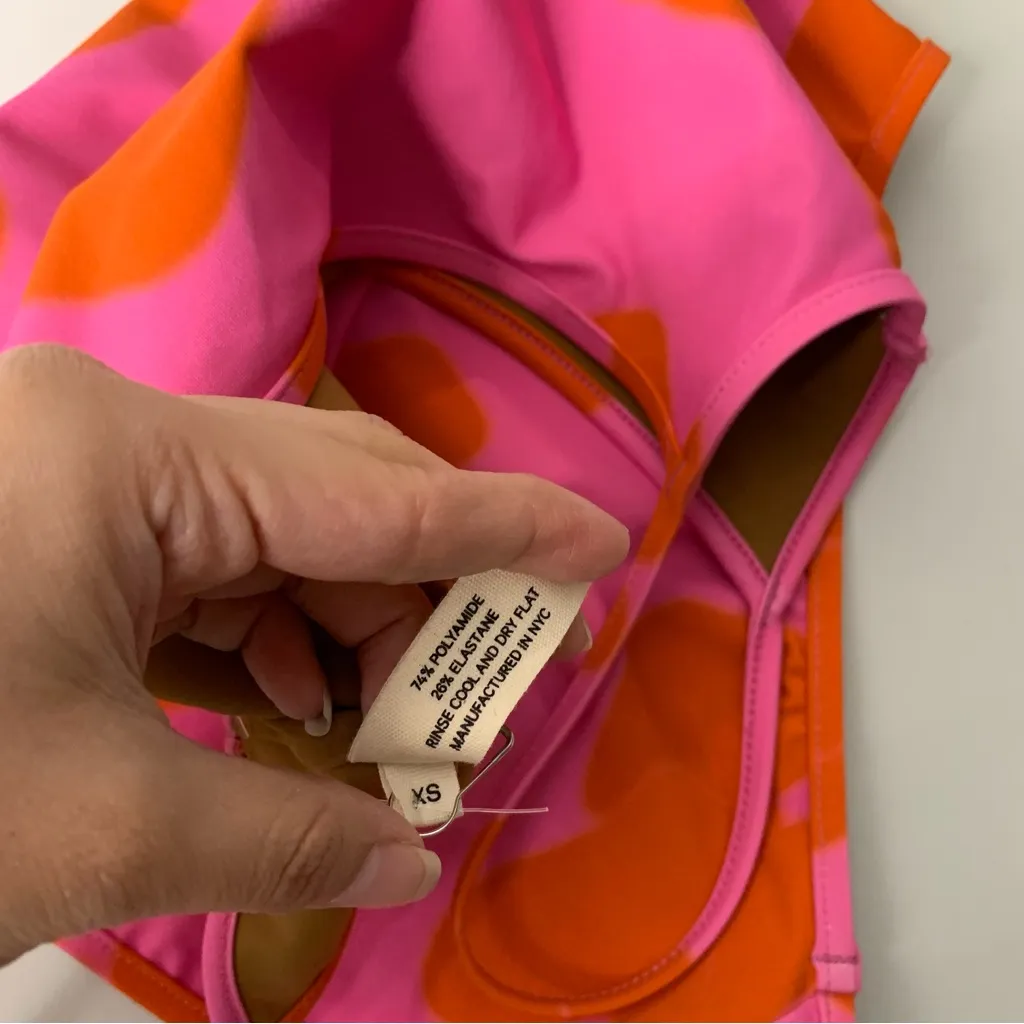 Nu Swim XS‎ NWOT Noodle Floral One Piece Swimsuit Pink Orange - Image 6