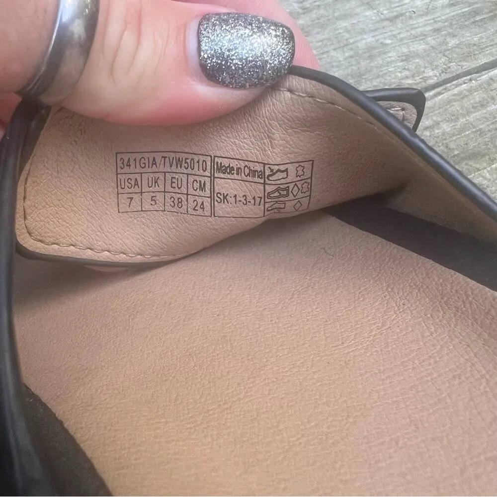 Vionic Black Suede Leather Glow Gia Slide Espadrille Sandal jute trim Size 7 - Image 6