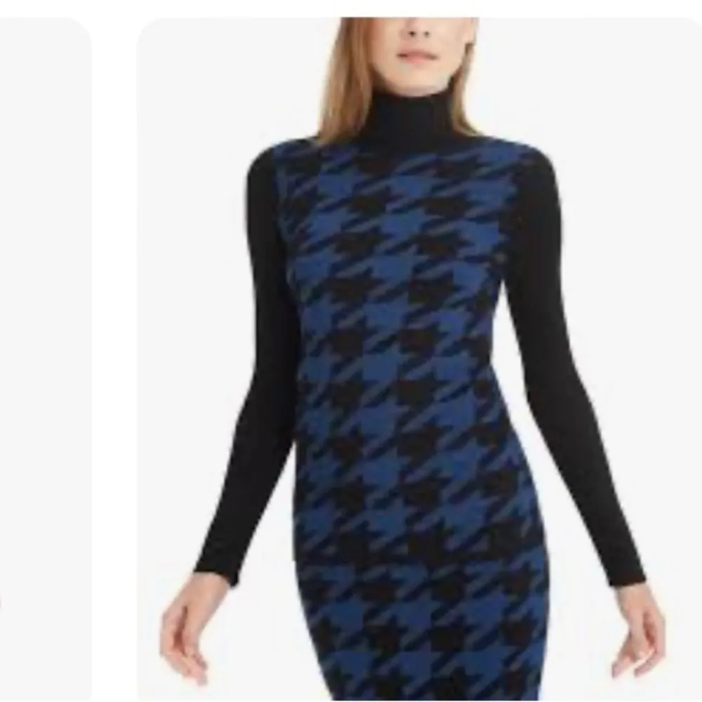 Anne Klein Women's Houndstooth Sweater Sheath Dress X Large - Image 6