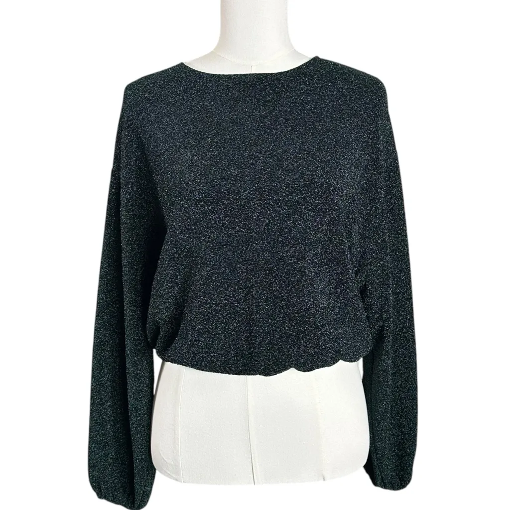 Show Me Your Mumu Good Times Top in Emerald Shimmy Shine Green Small Metallic - Image 3