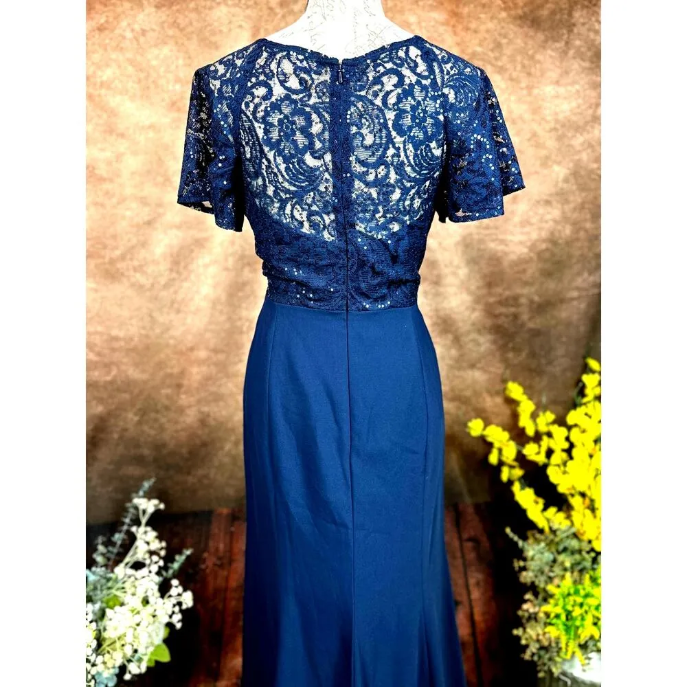 Jenny Packham Victorian Sequin Lace & Crepe Trumpet Gown - Image 11