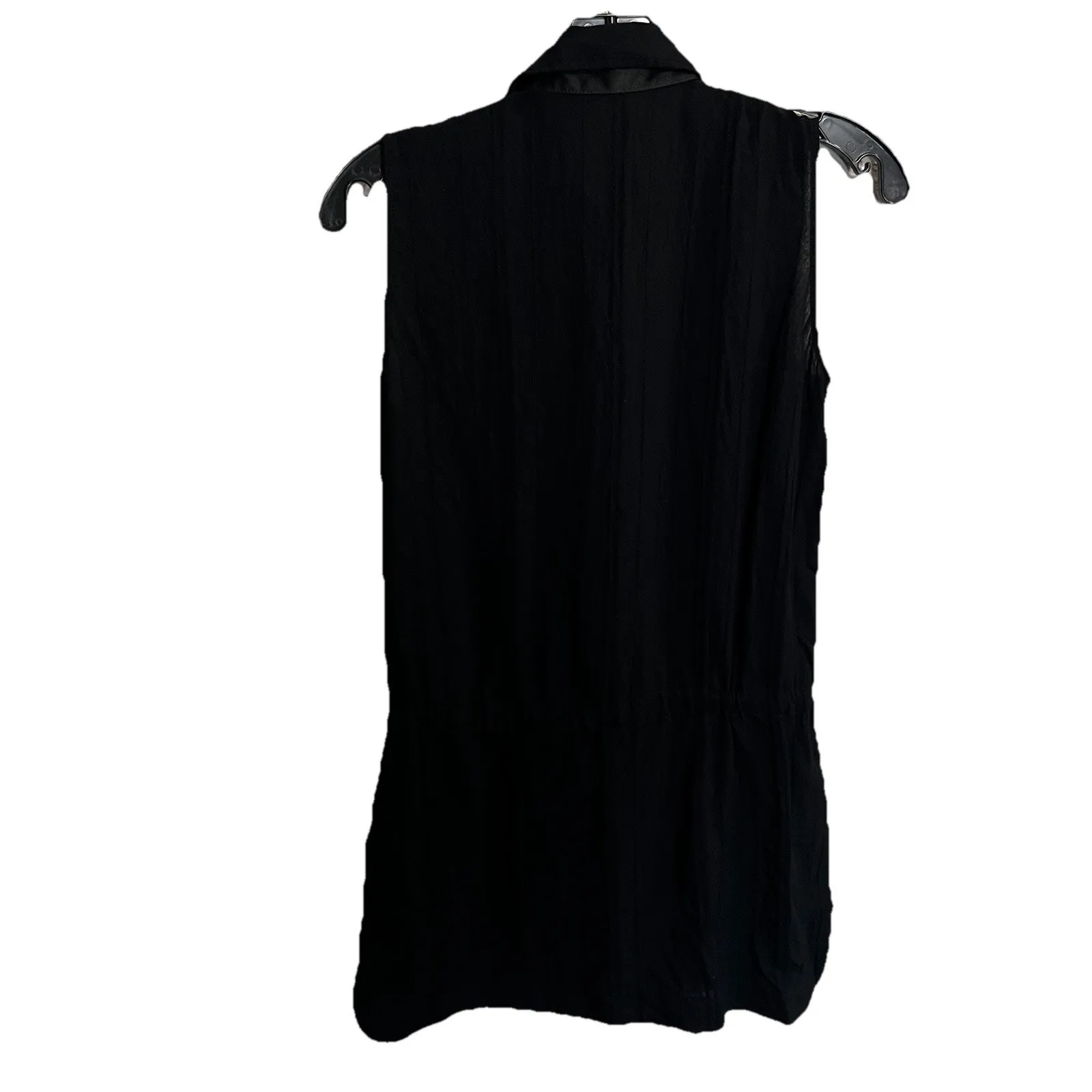 Lafayette 148 Sleeveless Blouse Size Small Black Button Down Collared Striped - Image 5