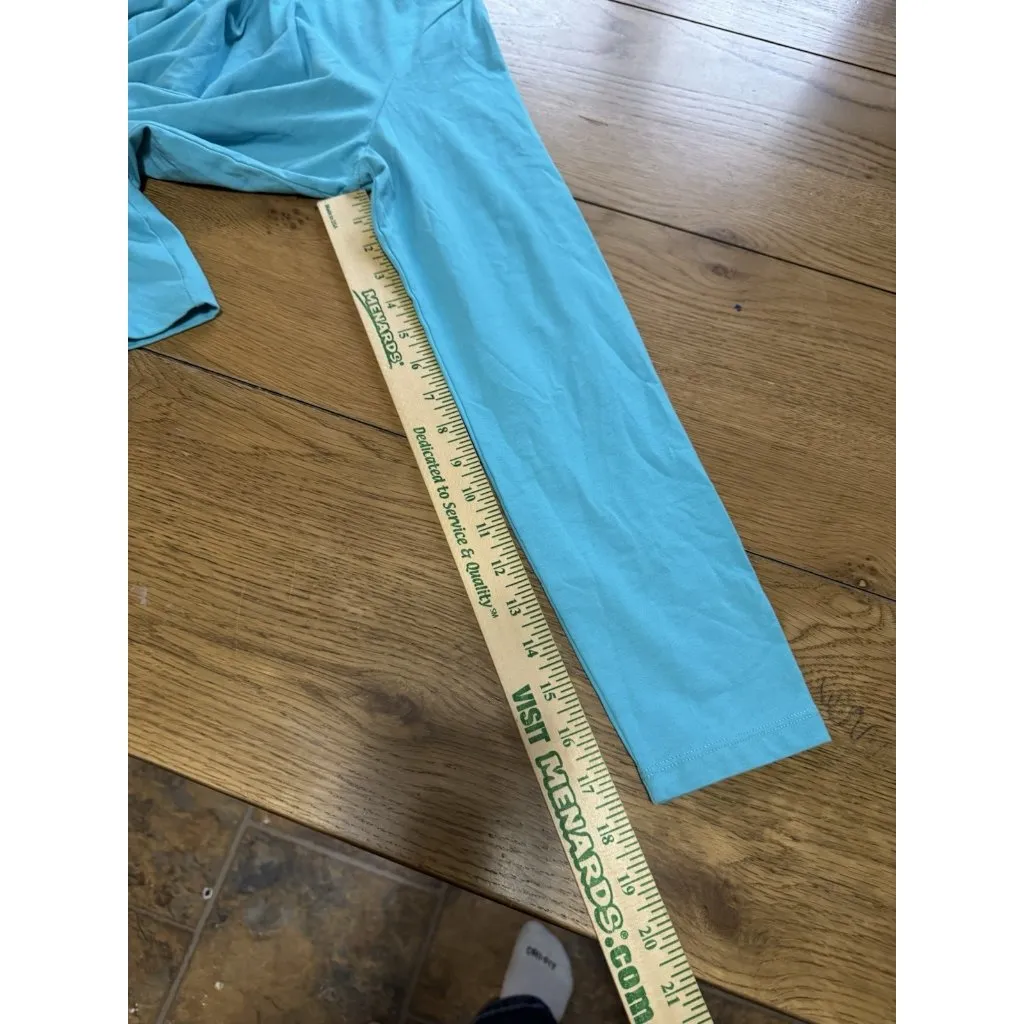 Lands End Supima Cotton Long Sleeve Crewneck T-Shirt Size Medium 10-12 Blue READ - Image 8