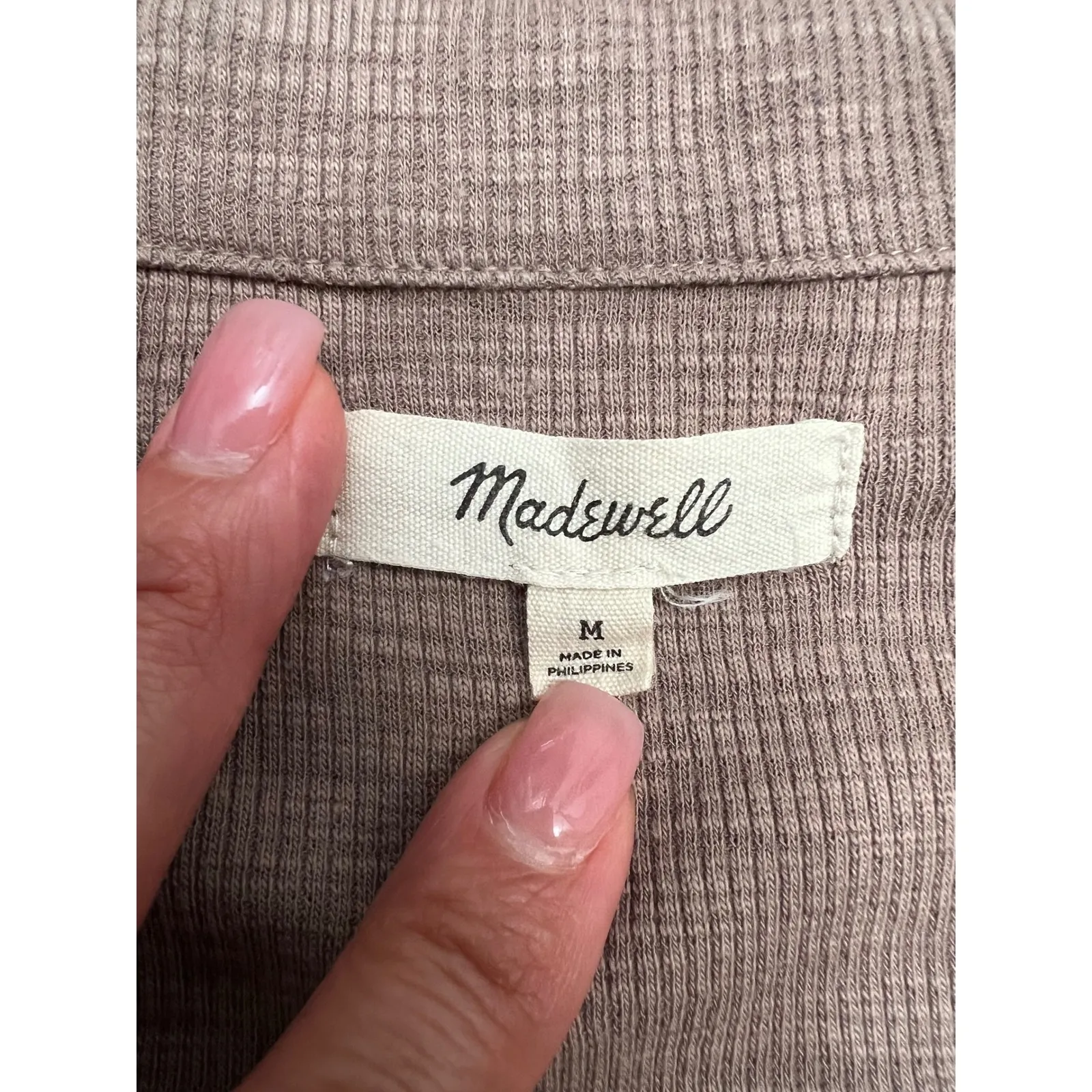 Madewell Collared Ribbed Bodysuit - 58% Cotton‎ - Size M - Image 8