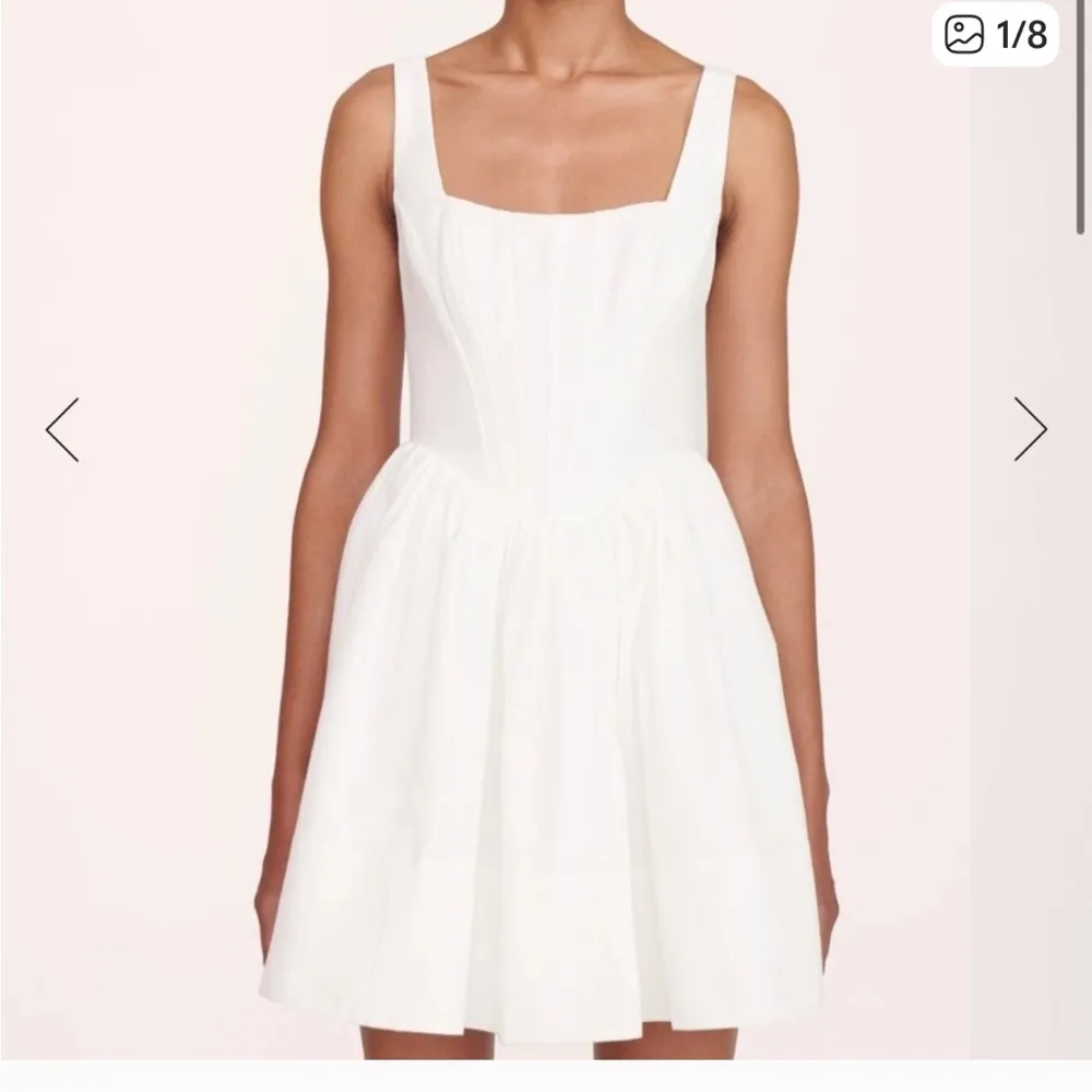 BNWOT STAUD Landscape Dress White Mini Corset S 12 Reception Bride Bachelorette - Image 6