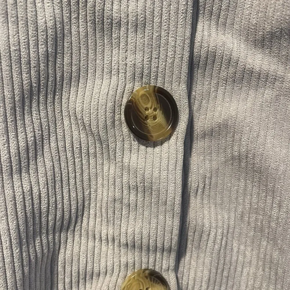 Nasty Gal Shirt Womens Sz 6 Oversized Corduroy Shacket Button Down Light Purple - Image 5