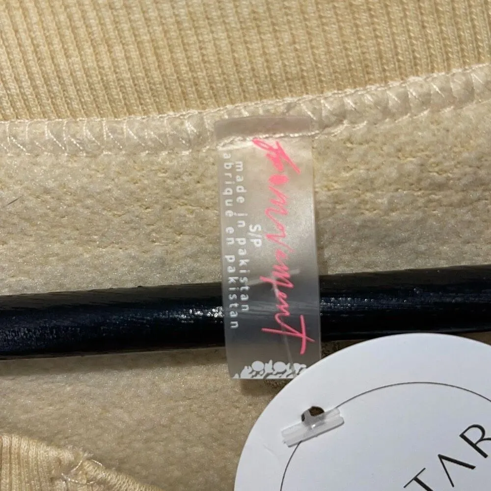 Free People FP Movement Womens Long Sleeve Intercept Tunic Sweatshirt Oatmilk Sm Yellow - Image 7