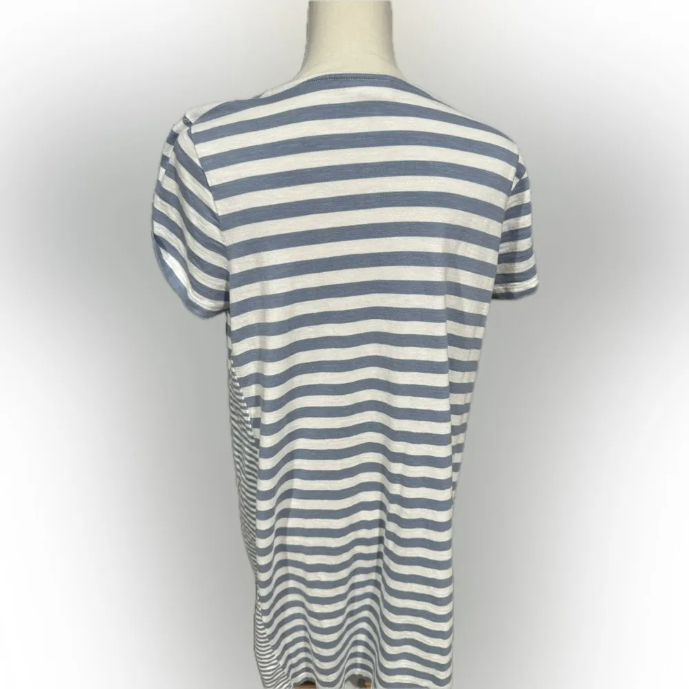 J Jill striped shift dress w pockets size medium petite Blue - Image 3