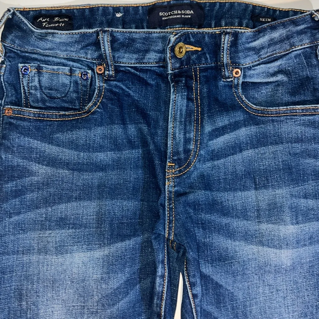 Scotch & Soda Amsterdams Blauw - Skim Jeans, Size 30 x 32 - Image 2