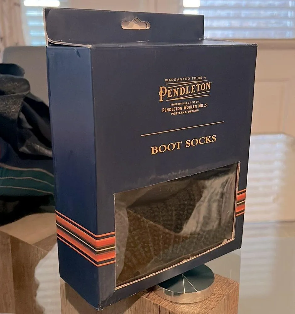 Pendleton Shaker Stitch Short Boot Liner, Black, Size Medium (5-7), New in Box - Image 3